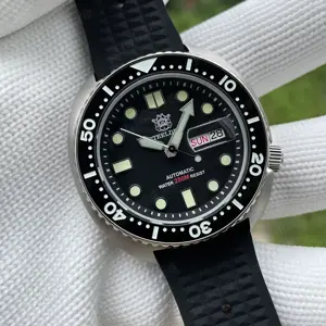 STEELDIVE SD1972 V2 Abalone 20Bar Waterproof Double Calendar SEIKO NH36 Luminous Diver captain willa