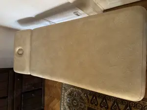 Masa masaj fixa, cu piele ecologica cu picioare metalice - imagine 2