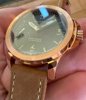 Parnis Pilot 44 mm Safir Manual Unitas 6497 Small Second Roze - imagine 5