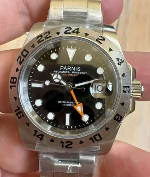 Parnis 40 mm Explorer GMT Automatic