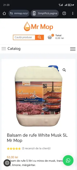 Balsam de rufe 5L   Detergent rufe 5L   Mr Mop  - imagine 5