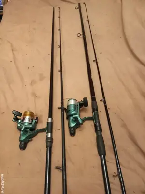 Lansete 3,3m, carbon actiune 3lbs mulinetw Baracuda 400, 6 rulmenti 