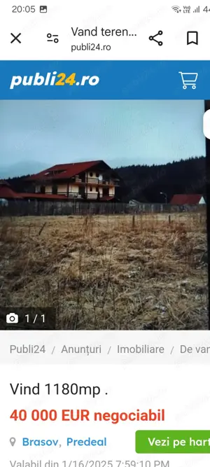 Vând teren în Poiana lui Manole. 