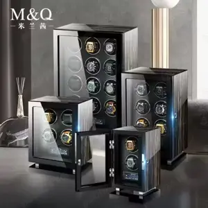 Luxury Watch Winder Aparat incarcare 2 ceasuri calitate ridicata lux amprenta telecomanda