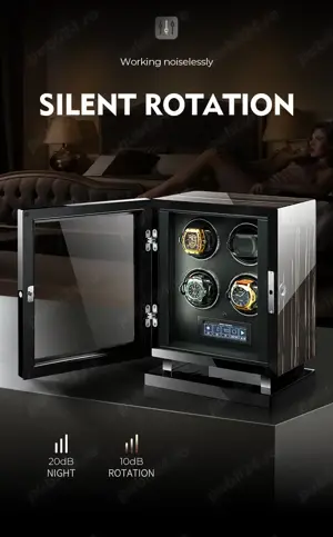 Luxury Watch Winder Aparat incarcare 4 ceasuri calitate ridicata lux amprenta telecomanda