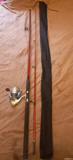 Lanseta 3m, Diamant Alb actiune 80g,  mulineta Caperlan M50 