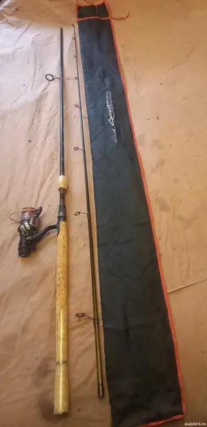 Lanseta 3m carbon WhiteFox B4, actiune 90g, mulineta EnergoTeam Quick 30, 7 rulmenti