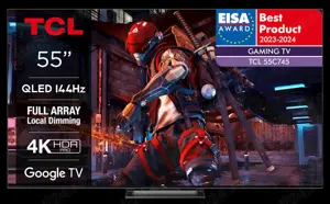 Smart TV TCL QLED 55C745, 139 cm, Smart Google TV, 4K Ultra HD, garantie