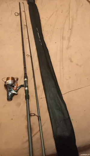 Lanseta carbon  3,6m Shakespeare Omni X, mulibeta Rainbow 6000, 10 rulmenti, bat-runer 