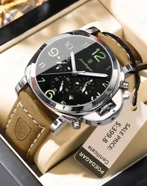 Ceas Poedagar Cronograf Cuarț 45 mm Stil Panerai Luminor
