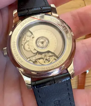 43 mm Parnis Portuguese Power Reserve Automatic Small Second Negru - imagine 4