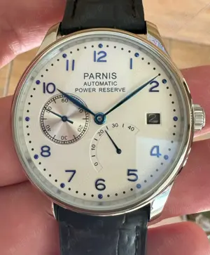 43 mm Parnis Portuguese Power Reserve Automatic Small Second