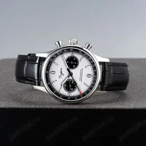 Sugess 1963 Pilot Mecanic Cronograf Panda Safir 40 mm Seagull ST1901