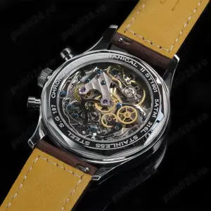 Sugess Cronograf Mecanic 1963 Seagull ST19 Pilot Safir 40 mm - imagine 4