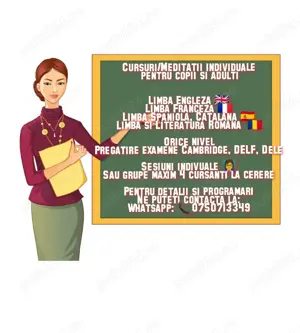 Cursuri Meditatii pentru copii si adulți Lb Engleza Franceza Spaniola Limba romana
