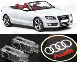 Set 2 buc proiectoare logo portiera AUDI plug&play dedicat proiectie holograma pe asfalt. - imagine 2