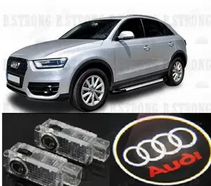 Set 2 buc proiectoare logo portiera AUDI plug&play dedicat proiectie holograma pe asfalt. - imagine 3