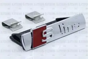 Sigla Audi S-line grilaj cu sistem de prindere, sigla metalica rezistenta la UV si agenti chimici - imagine 8