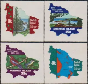 Timbre scumpe  - Timbre Centenar U.P.U. 1974 - OUTRE MER (1) - imagine 4