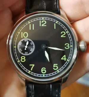 Ceas Parnis Pilot Aviator 44 mm mecanic ETA Unitas 6497