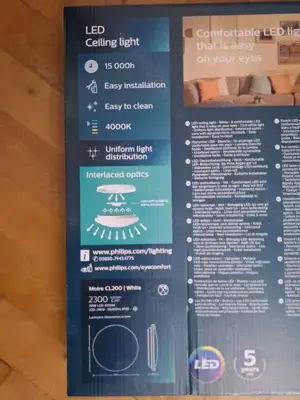 Plafoniera LED integrat Philips CL200, 17W, 1700 lm, A+, IP20, lumina alba neutra, 32 cm - imagine 2