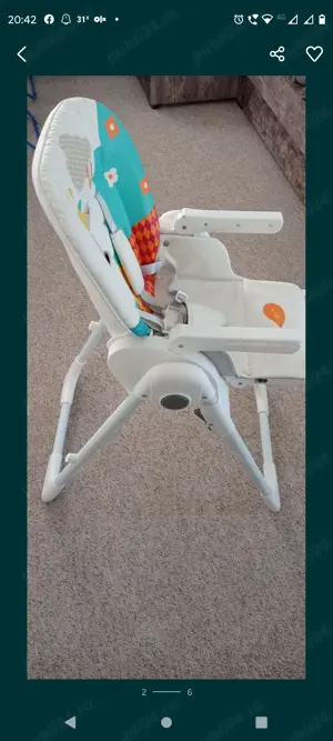 Scaun cu masă Wunderkid Play Alb Bej .