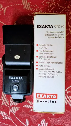 BLITZ EXAKTA CTZ26 Profesional Germany Thyristor Computer Blitz, Zoom 35-50+85mm, CANON, NIKON Ect.