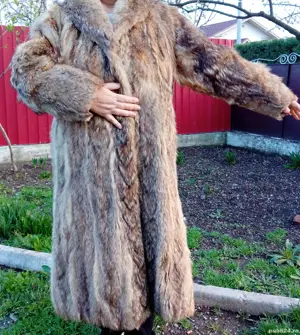 geaca de blana de vulpe 