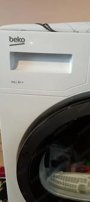 Vand Uscator de rufe Beko DS8433RX, Pompa de caldura, 8 kg, 16 programe, Clasa A++, Alb, 1900 Ron - imagine 6