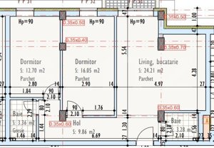 Apartament cu 3 camere, 2 bai, semifinisat, TVA inclus, zona Mărăști - imagine 6