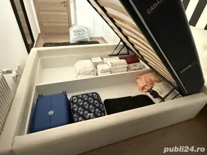 Vand pat tapitat lemn masiv 160x200 - imagine 2