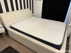 Vand pat tapitat lemn masiv 160x200 - imagine 5