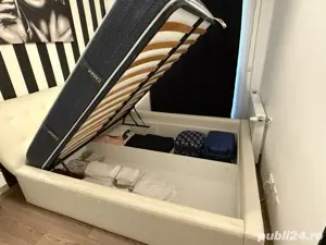 Vand pat tapitat lemn masiv 160x200 - imagine 4