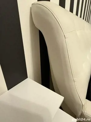 Vand pat tapitat lemn masiv 160x200 - imagine 3