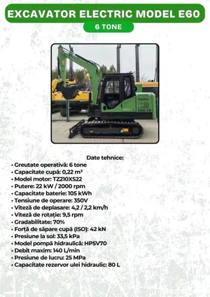 Utilaje electrice, excavator electric, incarcator electric, concasor mobil electric  - imagine 5