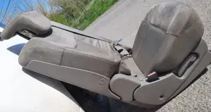 Ultimele 2 scaune piele gri+piele intoarsa Renault Espace IV an 2004-7 locuri - imagine 5