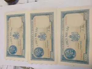 Bancnote vechi 5000 lei 1941,consecutive UNC - imagine 2