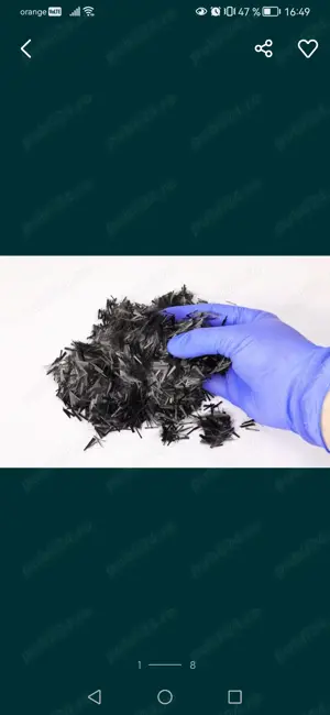 Fibra Carbon maruntit 100 grame (carbon forjat/forged carbon) Diferite marimi