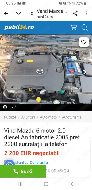 De vinzare Mazda 2200eur negociabilt tel   - imagine 5
