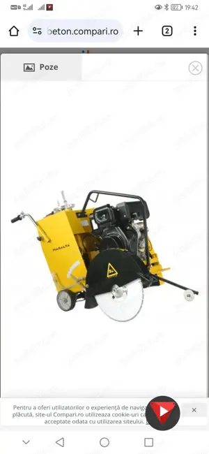 Închiriere mașina se tăiat beton-asfalt