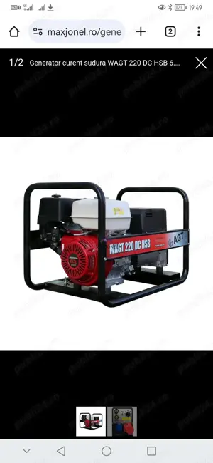 Închiriere grup electrogen 220 v 3 kw 380 6 kw cu aparat de sudura incorporat