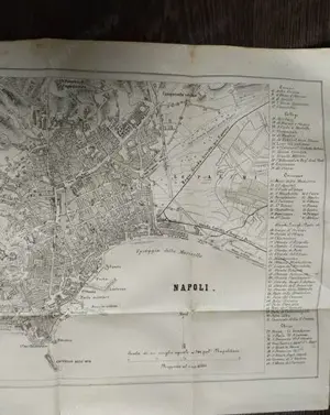 Harta veche oras Napoli Italia anii 1850 - imagine 2