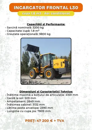 utilaje constructii, buldoexcavator, excavator, incarcator, concasor