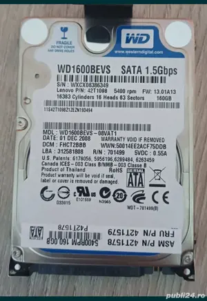 Hdd laptop 160gb, 320gb, 500gb - imagine 4
