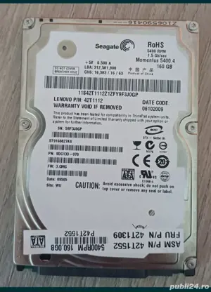 Hdd laptop 160gb, 320gb, 500gb