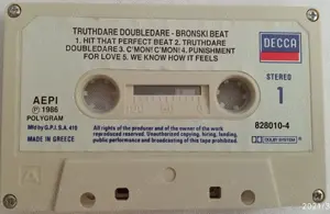 Caseta audio Bronski Beat - Truthdare Doubledare (1986) Greece - imagine 4