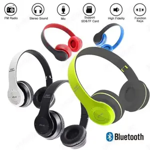 Casti audio P47 wireless Bluetooth cu radio si MP3