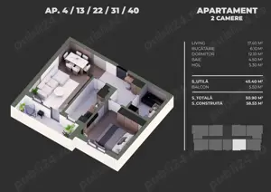 Apartament 2 camere, decomandat, Grand Arena Mall, Str. Postalionului - imagine 7