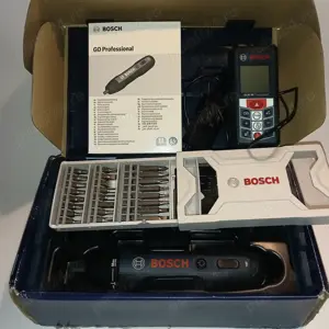 Vând set BOSCH : Mini flex; Șurubelniță electrică; Nivelă laser cu telemetrie - imagine 2