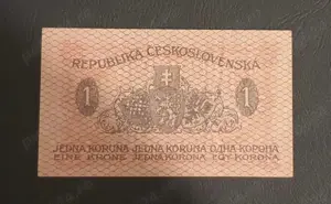 1 korunu 1919 Cehoslovacia  - imagine 2